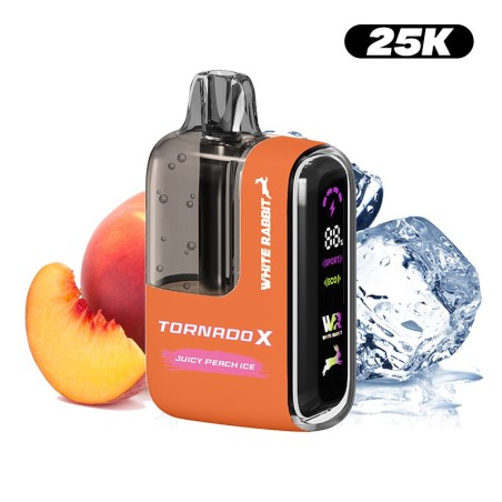 PUFF 25K JUICY PEACH ICE NICOTINE TORNADO RECHARGEABLE