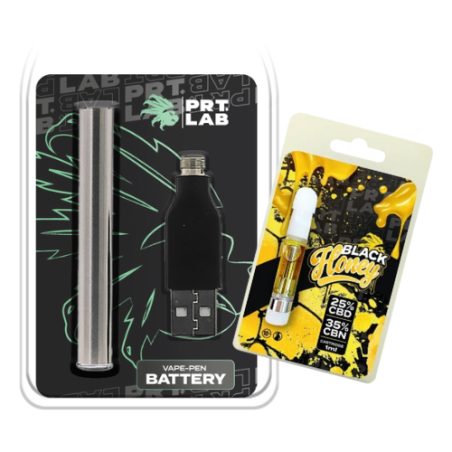 Pack CBD Black Honey + Batterie Pen Vape – PRT LAB