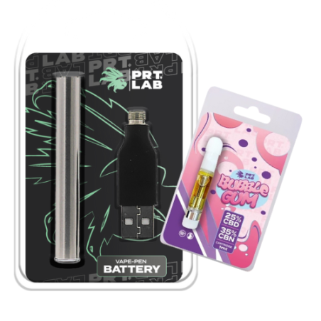 Pack CBD Bubble Gum + Batterie Pen Vape – PRT LAB
