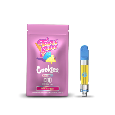 Cartouche CBD Triple Scoop COOKIES – Saveurs crémeuses et fruitées