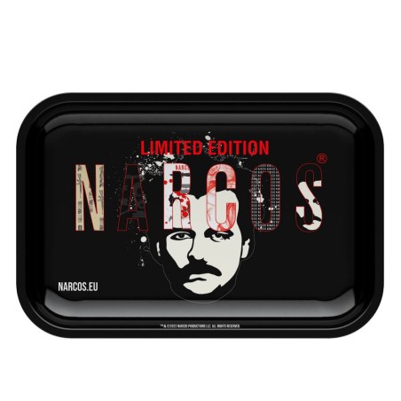 Grand plateau à rouler Narcos – Grand plateau métal noir stylé