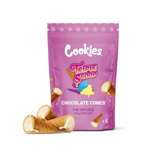 Chocolate Cones Triple Scoop THC 30mg Cookies x5 – Œuvre Aromatique Gourmande