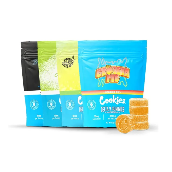 Pack Gummies Delta-9 Cookies® x4 – Georgia Pie, Lemonchello 10, Adios MF, Margarita Bar
