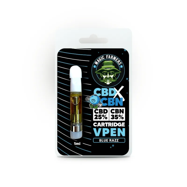 Cartouche CBD CBN 1ml Magic Farmers — Blue Razz, Tart Apricott, Miracle Alien Cookies