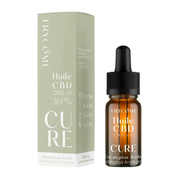 Huile CBD Cure Trycome — Broad Spectrum CBD CBG CBN CBC, Eucalyptus & Arole | Cocorikush