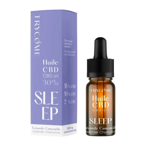 Huile CBD Sleep Trycome — CBD 18% CBN 10%, Lavande & Camomille | Cocorikush