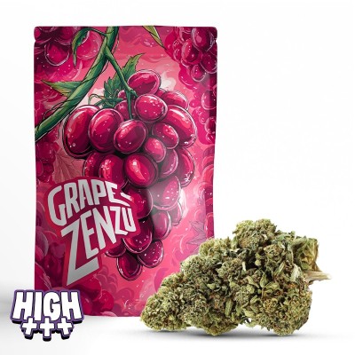 Grape Zenzu THCA – Euphorisierende Indoor-Blüten mit Trauben- und Diesel-Aroma