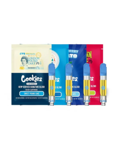 Pack Cartouche Infused Cookies® x4 — London Pound Cake, Cereal Milk, Tahitian Lime, Huckleberry Gelato | Cocorikush