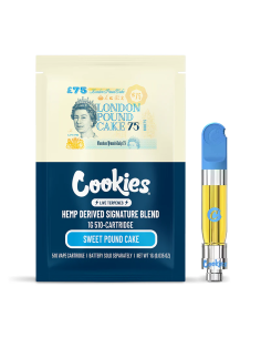 Cartouche London Pound Cake Hemp Derived Cookies® — Menthol, Myrtille & OG | Exclusivité Europe Cocorikush