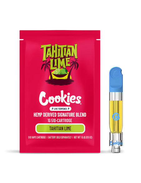 Cartouche Tahitian Lime Hemp Derived Cookies® — Citron Vert, Vanille & Jet Fuel | Exclusivité Europe Cocorikush