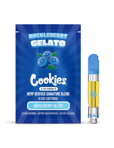Cartouche Huckleberry Gelato Hemp Derived Cookies® — Baies Sauvages & Fraîcheur Glacée | Exclusivité Europe Cocorikush