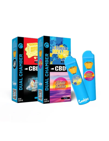 Pack Dual Chamber CBD Cookies® x2 — Berniehanna Butter, Long Island, Blueberry Banana, Tequila Sunrise | Cocorikush