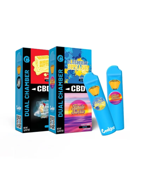 Pack Dual Chamber CBD Cookies® x2 — Berniehanna Butter, Long Island, Blueberry Banana, Tequila Sunrise | Cocorikush