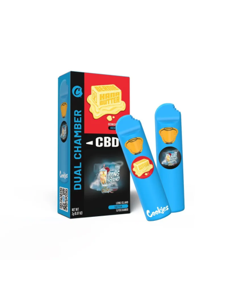 Vape Dual Chamber CBD Berniehanna Butter & Long Island Cookies® — Rechargeable, 2 Saveurs | Exclusivité Cookies