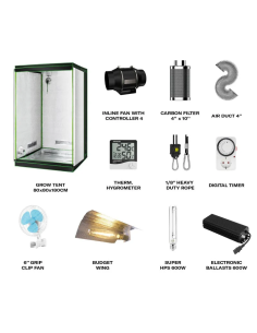 Flexstar Budget Wing + Super HPS 600W Anbaukit – Zelt 80 x 80 x 180 cm, 11-teiliges Komplettset | Cocorikush 2