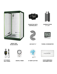Flexstar 240 W dimmbares LED-Zuchtlicht-Set – Zelt 80 x 80 x 180 cm, Komplettset | Cocorikush 2