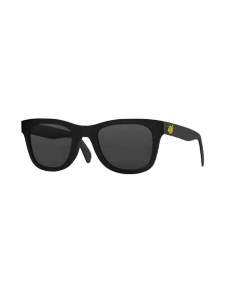 Lunettes de soleil Lemonade by Cookies® wayfarer noir mat verres fumés logo doré branche