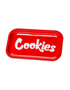 Plateau à rouler Cookies® rouge métal logo blanc centré bords relevés