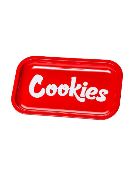 Plateau à rouler Cookies® rouge métal logo blanc centré bords relevés