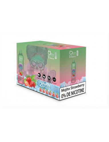 BOITE DE 10 PUFF SANS NICOTINE STRAWBERRY MOJITO