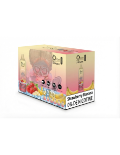 BOITE 10 PUFFS SANS NICOTINE STRAWBERRY BANANA