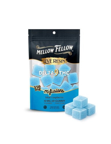 Gummies Blue Raspberry 10 mg Delta-9 THC Mellow Fellow™ x15