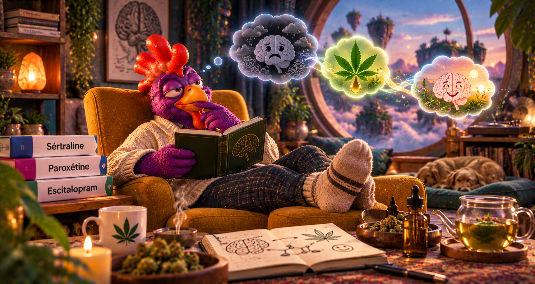 CBD et antidépresseurs (sertraline, paroxétine, escitalopram)
